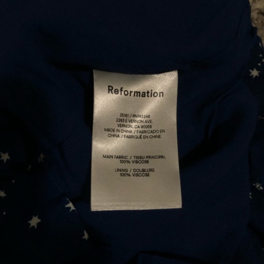 Reformation Christine Mini Dress - Starry Night - Picture 6 of 7